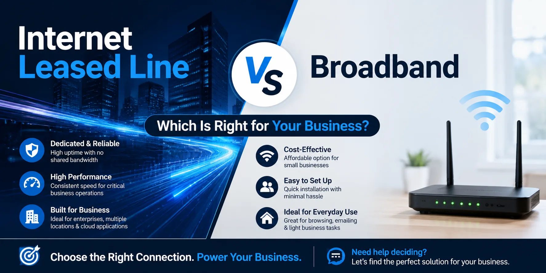 Internet Leased Line vs Broadband Which Is Right for Business